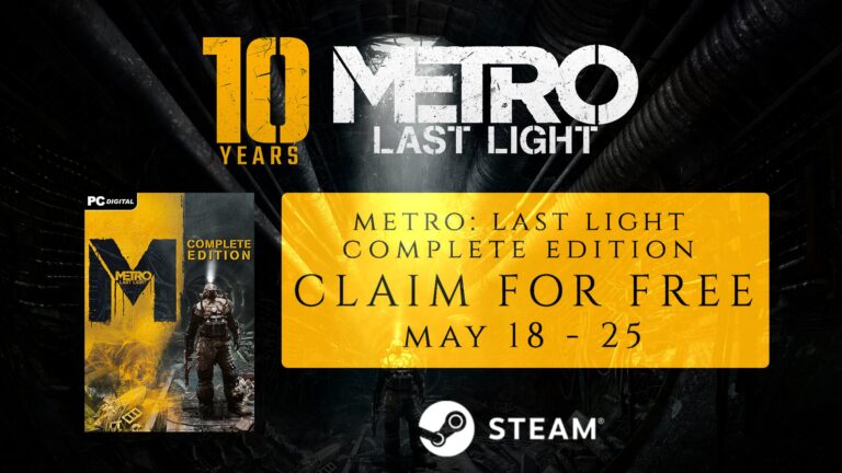 Z Gamebro: Legendární Metro: Last Light bude dnes na Steamu zdarma