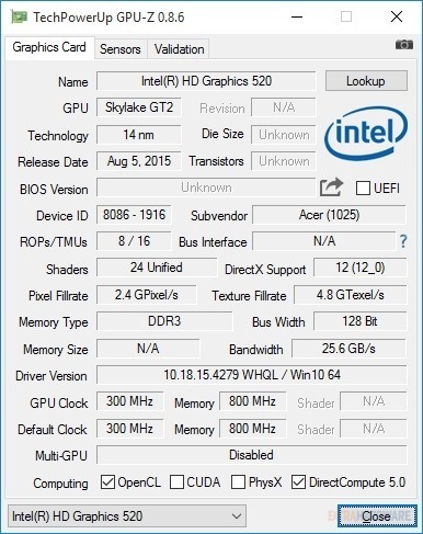 Z Gamingsite: Intel HD Graphics 520